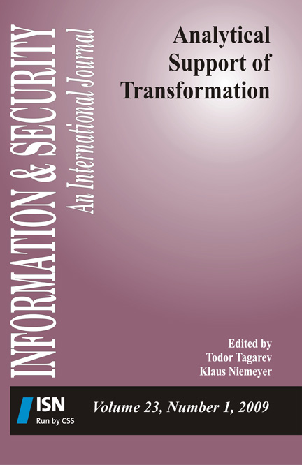 I&S volume 23 no 1 on Analytical Support of Transformation